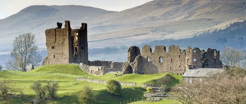 Clifford’s Tower and ruins at Brough Castle