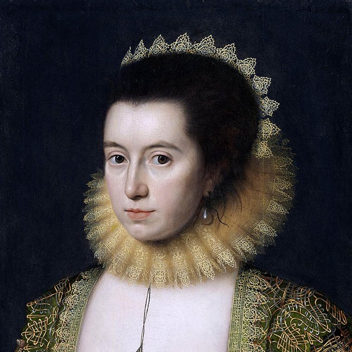 Portrait of Lady Anne Clifford, about 1618, by William Larkin