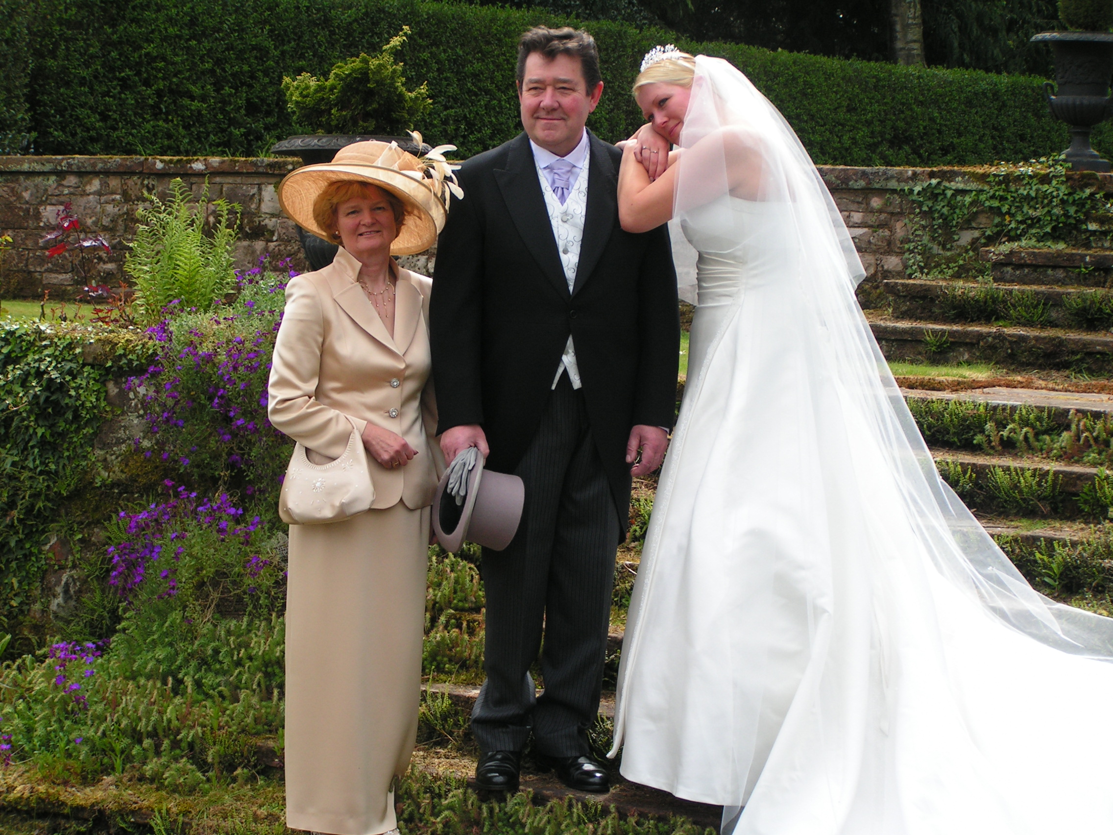 Angela with her parents