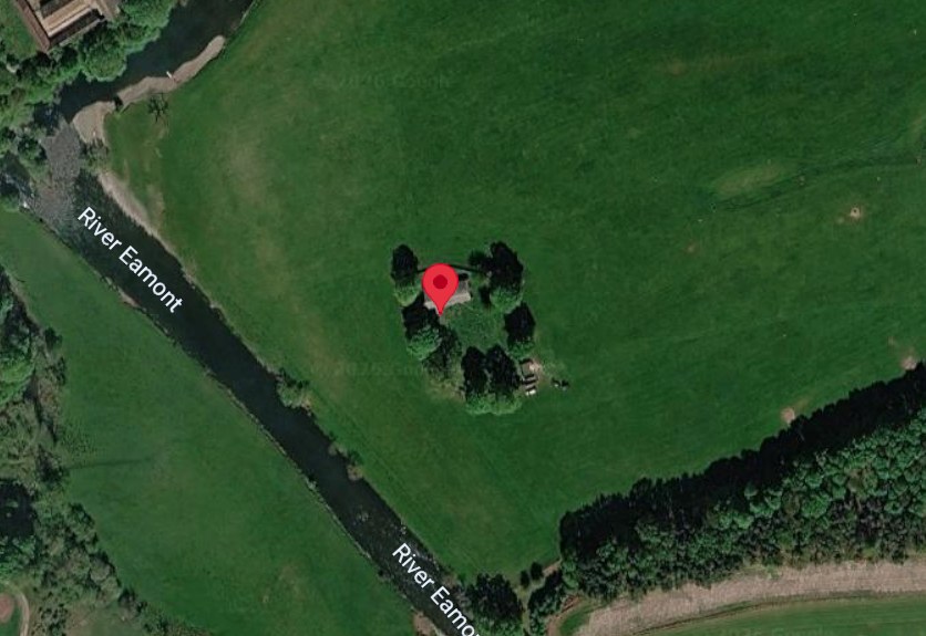 St Ninian's Church at Brougham, known as Ninekirks, standing in an isolated setting